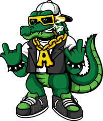 Gator Swag The Rapper Mascot with Style