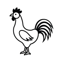 rooster isolated on white