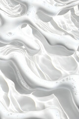 Abstract background of water with white waves and ripples for cosmetic use