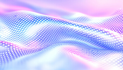 Abstract dotted surface wave background, future technology concept for wallpaper