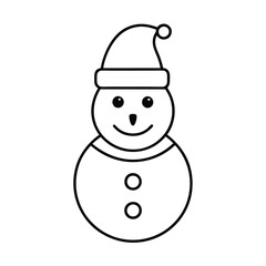 snowman isolated on white