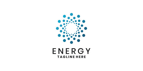 Energy logo with abstract shape design