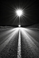 road in the night