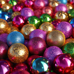 3D rendering seamless pattern Christmas decorations.