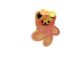 Adorable Bear with Yellow Bow