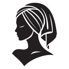 Elegant Spa Woman Silhouette Vector Illustration for Beauty and Wellness