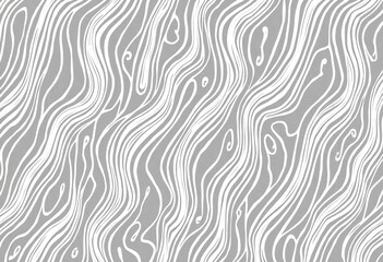 White & Gray Aboriginal Pattern: Organic Shapes, Wavy Lines with Depth - Wallpaper & Fabric Print, Modern, Natural & Cultural Design Element