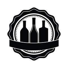 wine bottle and glass