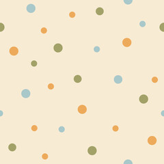 Retro seamless pattern. Groovy digital paper in flat style, perfect for scrapbook paper, decor, prints, background, fabric.