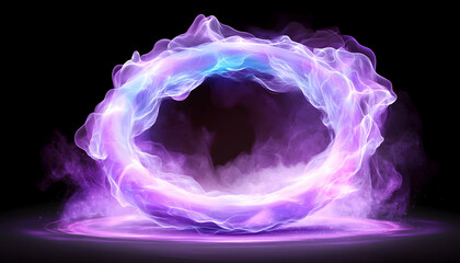 Glowing Portal. Magic Circle of light effect for fantasy or science backdrop