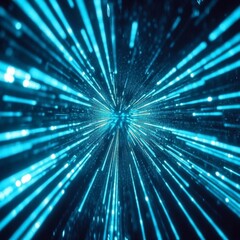 Obraz premium Abstract blue light speed background 