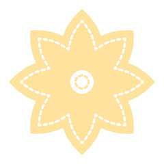 黄色のかわいいシンプルな花アイコン