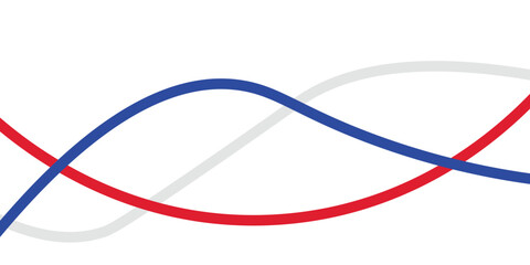 Panoramic abstract flag of the Russian Federation on a white background