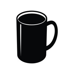 black cup isolated on white background