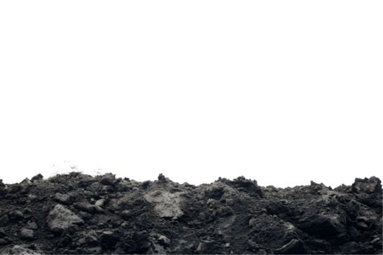 Grainy, dark gray lunar surface texture isolated on a transparent background.  Ideal for space-themed designs