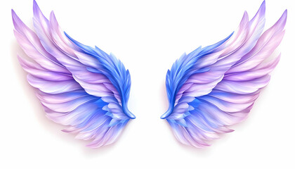 Fototapeta premium Majestic purple and blue wings soaring, symbol of dreams, fantasy backgrounds