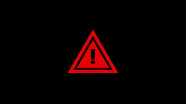 Triangle warning sign exclamation mark animated danger warning sign animated footage template, warning sign logo icon