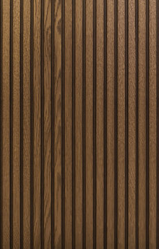 Close-up, Synthetic wood texture or artificial wood wpc light brown. Background of interior wood panels, furniture