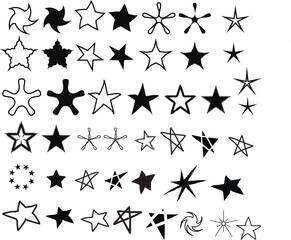 Create a silhouette vector star