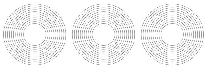 Radial circle lines. Circular lines elements. Symbol of Sun star rays. Flat design elements. Spokes with radiating stripes.