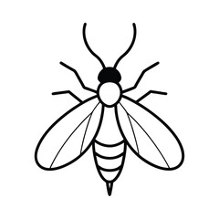 vector illustration of a bee