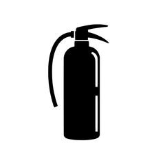 Fire Extinguisher Icon: A striking black silhouette of a fire extinguisher, representing safety and preparedness against fire hazards.