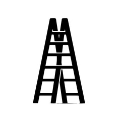 Stepping Up: An illustrative ladder signifies progress, opportunity, and the journey of climbing towards success, all presented in bold simplicity.