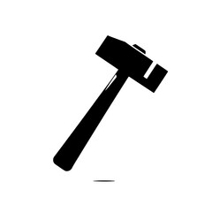 Powerful Silhouette of a Sledgehammer: A striking graphic showcases the iconic silhouette of a heavy-duty sledgehammer, conveying strength and utility.