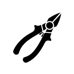 Silhouette of Precision: An illustrative representation of a pair of cutting pliers, highlighting the tool's design in graphic form.