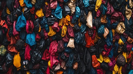 Colorful Bags Pile High Texture Abstract
