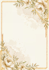 Obraz premium Beautiful floral wedding invitation design featuring soft colors and elegant details for a romantic celebration