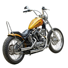 cool vintage chopper on a transparent background