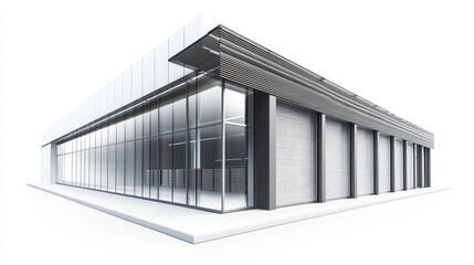 Fototapeta premium Modern Architectural Storage Facility Design