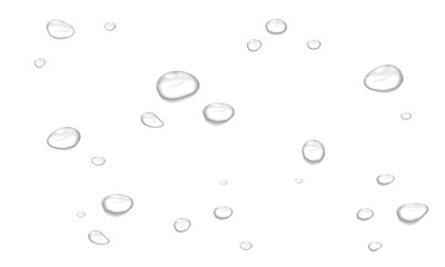 Realistic water drops. PNG drops, condensation on the window, transparent water drop. Abstract water drops, bubbles on transparent background, digital liquid design, Stock royalty free