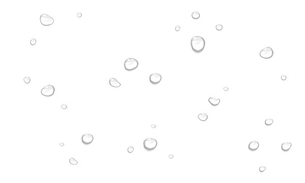 Realistic water drops. PNG drops, condensation on the window, transparent water drop. Abstract water drops, bubbles on transparent background, digital liquid design, Stock royalty free