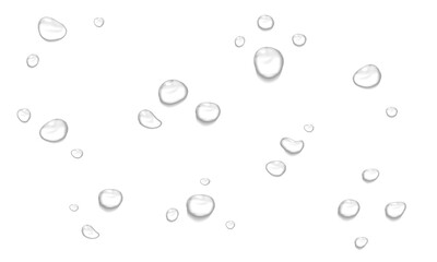 Realistic water drops. PNG drops, condensation on the window, transparent water drop. Abstract...