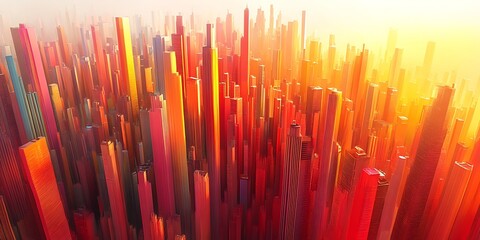 Obraz premium Abstract Cityscape Sunrise