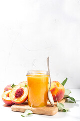 Homemade peach jam