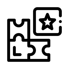 Puzzle piece line icon