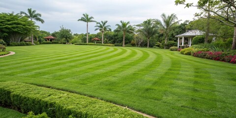 Textured Green Lawn Background for Sports Designs, Perfect for Football and Golf Course Imagery