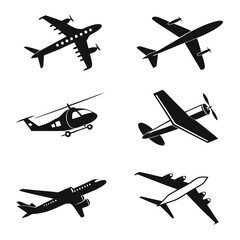 Dynamic Airplane Silhouette Collection