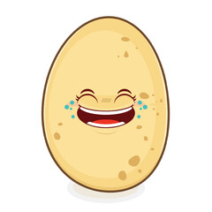 potato laughing face cartoon cute