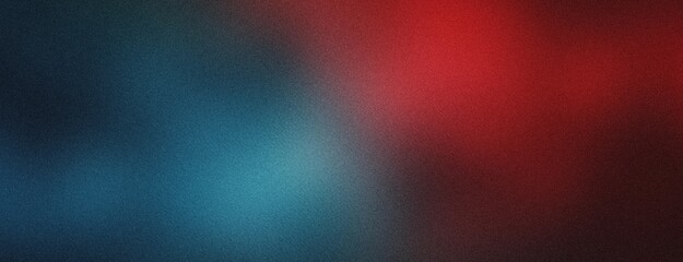 Deep red and cyan blend with noise and grain texture on a dark background poster banner wallpaper backdrop
