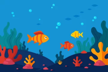 colorful fishes in the water