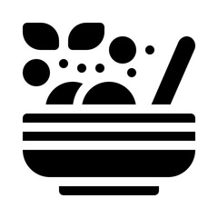 Soup bowl glyph icon