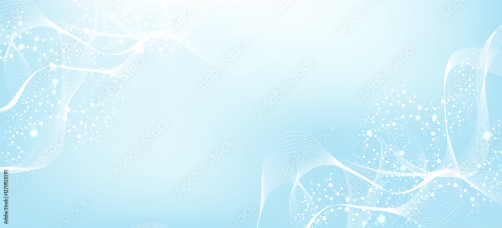 Canvas Prints modern abstract molecules structure for science or medical background. dna helix or atom visualizati