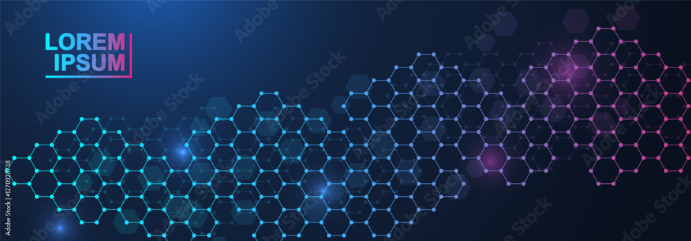 Poster modern abstract background with triangle and hexagon shapes pattern. triangular geometric texture fo
