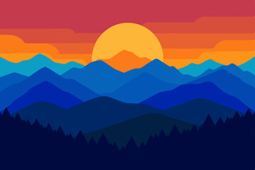 mountain landscape with mountains