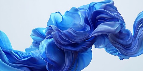 Obraz premium Abstract Blue Fabric Flowing (4)