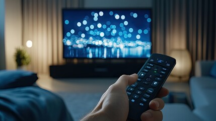 Relaxing at home while enjoying a movie night with cozy atmosphere and soft lighting in the living room